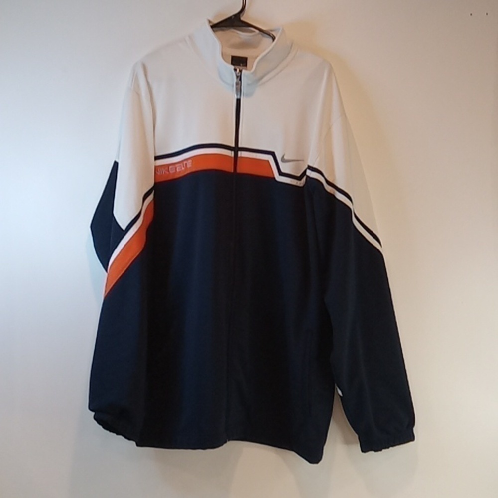 Nike Elite Full Zip Track Jacket Navy Blue White Men's Sz XXL EUC NICE!